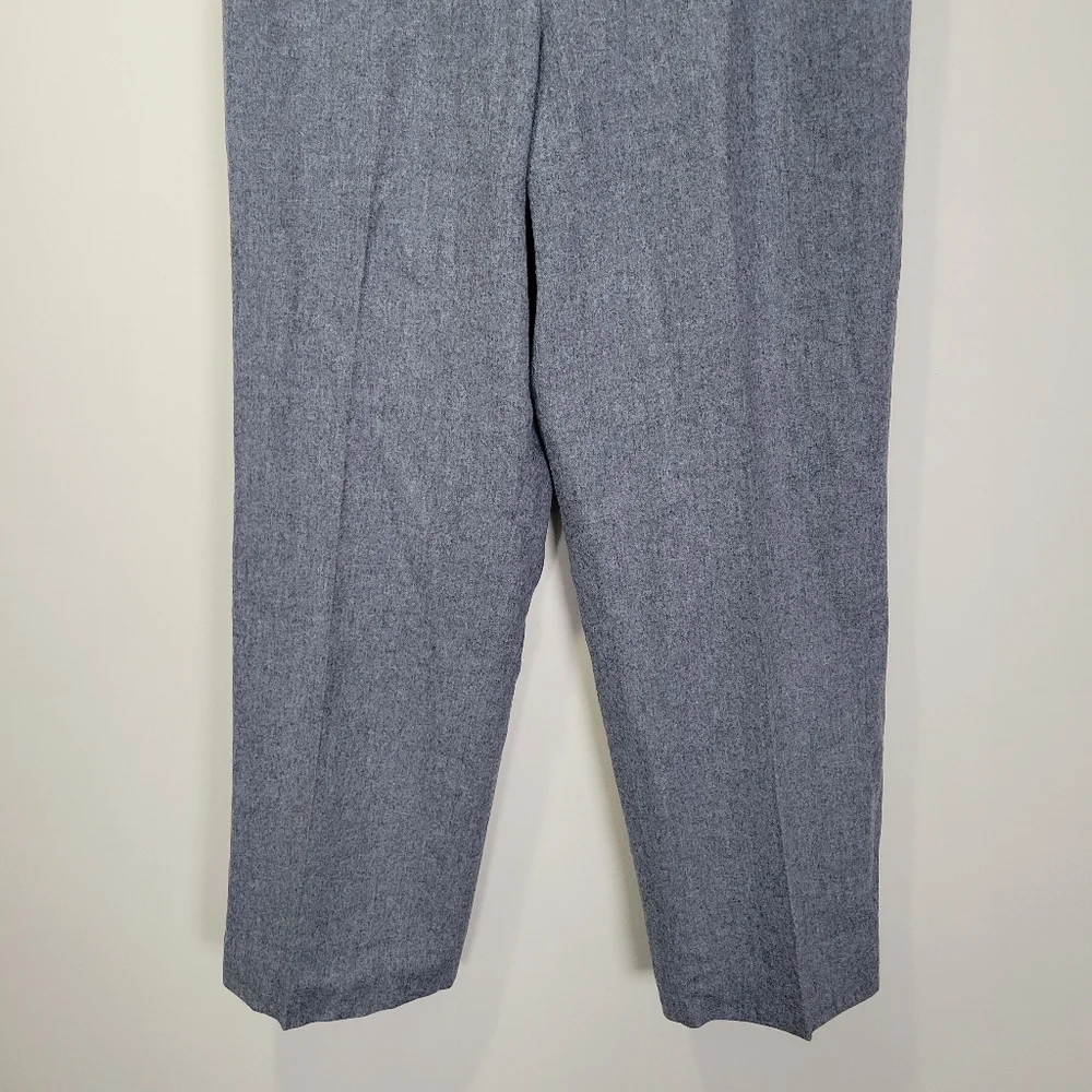 Vintage Pendleton Womens 14 Petite Gray 100% Wool Pants Made USA Pleated